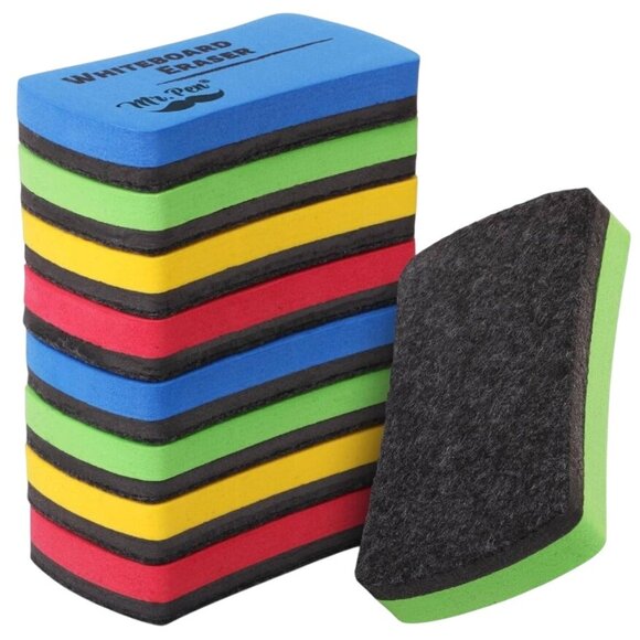 Mr. Pen Magnetic Dry Erase Erasers 8 Pack Assorted Color White Board Erasers - Picture 2 of 3